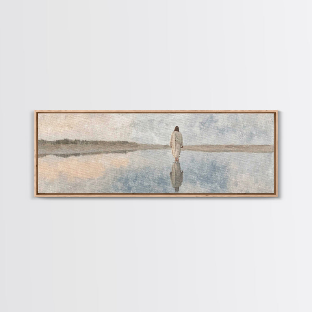 Path Of Peace – Framed Canvas Print – Panoramic Art – Christian Wall Art – Jesus Painting – Christian Art Canvas – Christian Decor