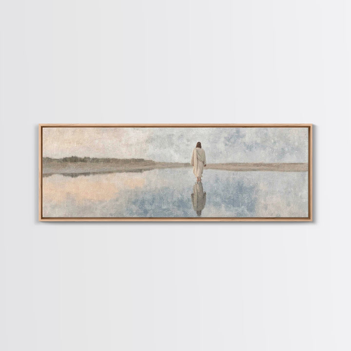 Path Of Peace – Framed Canvas Print – Panoramic Art – Christian Wall Art – Jesus Painting – Christian Art Canvas – Christian Decor