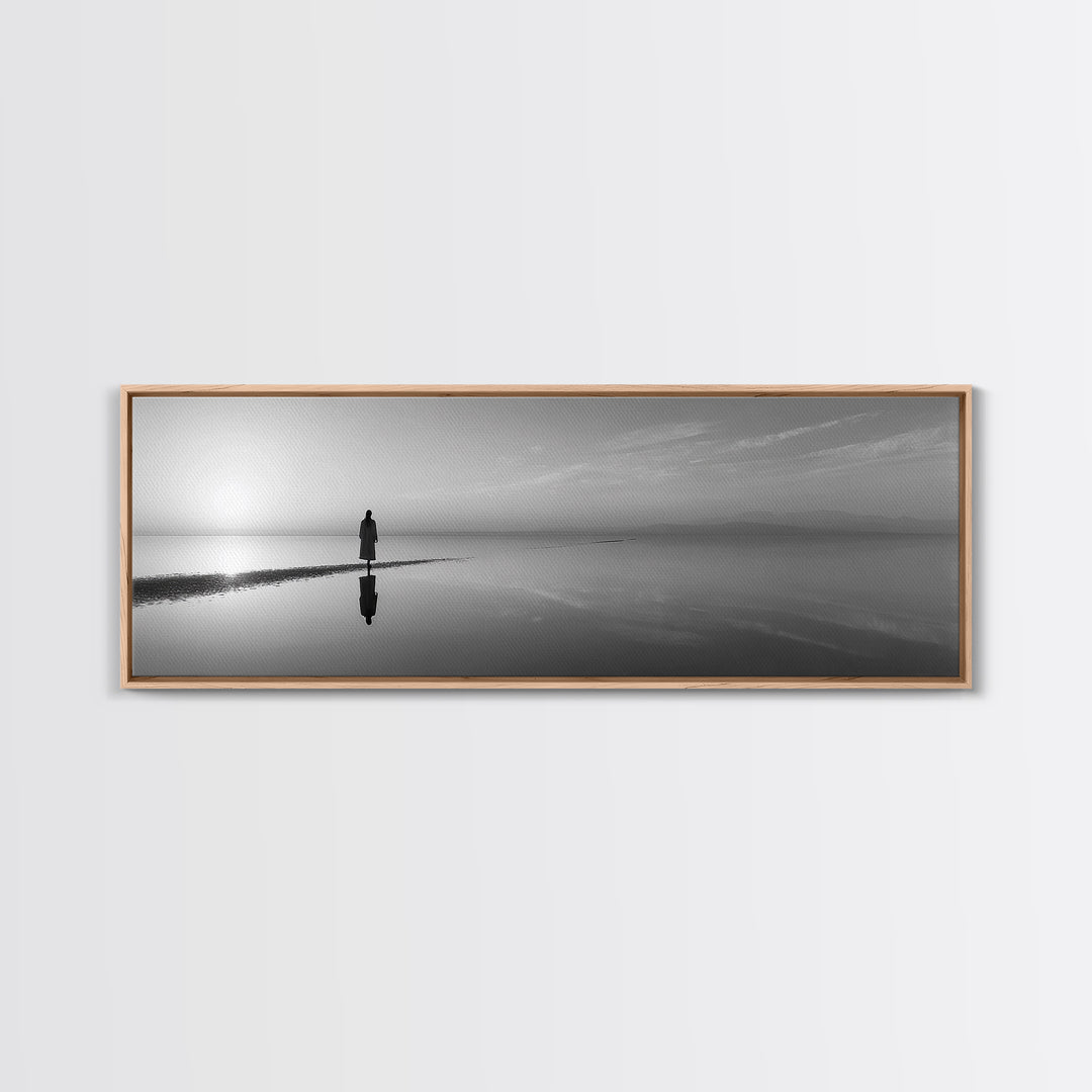 Morning Grace, Framed Canvas Print, Panoramic Wall Art, Christian Art Canvas, Jesus Painting, Christian Decorations, Christian Gift