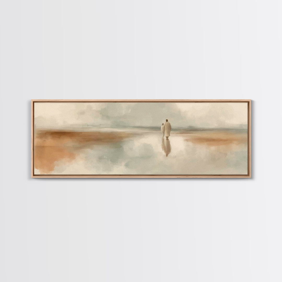Eternal Calm – Framed Canvas Print – Panoramic Frame – Christian Art – Jesus Painting – Christian Canvas Art – Christian Wall Art