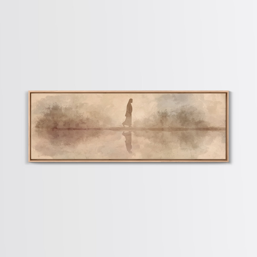 Light Of Mercy, Framed Canvas Print, Panoramic Print, Christian Wall Art, Jesus Painting, Christian Art Canvas, Christian Christmas Art