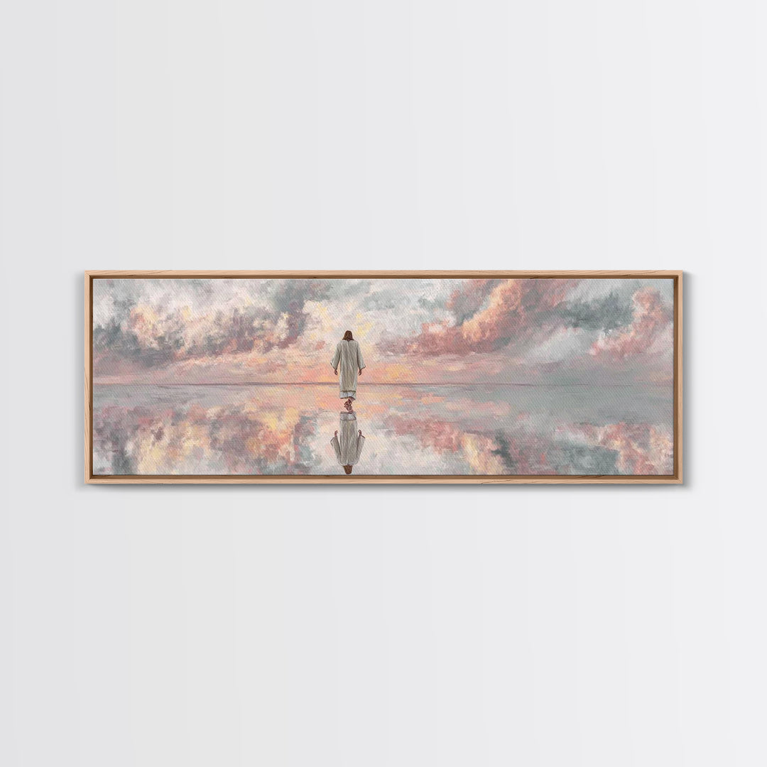 Blessed Journey | Framed Canvas Print | Panoramic Art | Christian Decoration | Jesus Canvas Art | Christian Wall Art | Christian Art