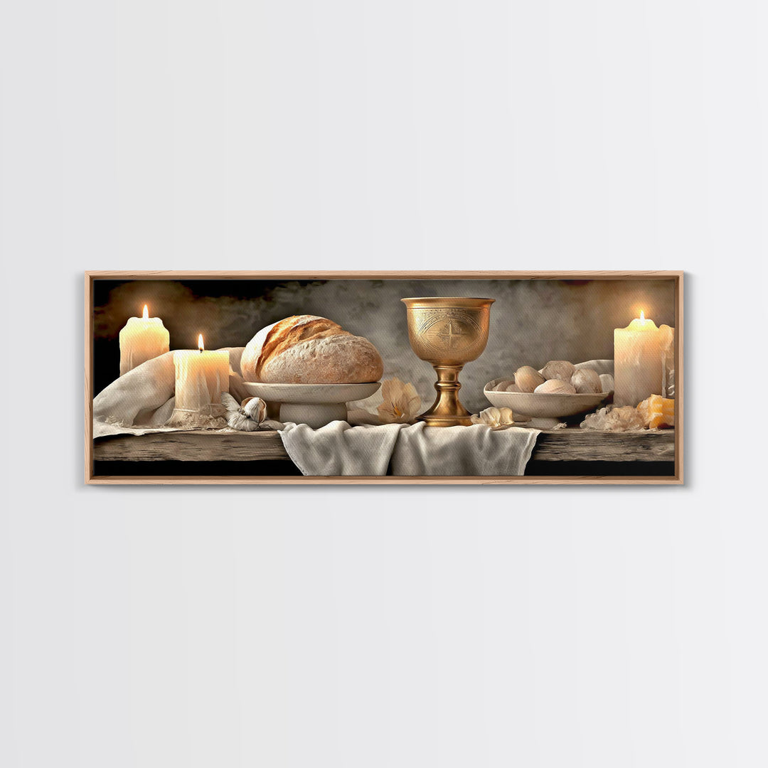 Sanctuary Of Stillness, Framed Canvas Print, Panoramic Art, Christian Wall Art, Christian Art Canvas, Modern Christian Art, Christian Decor