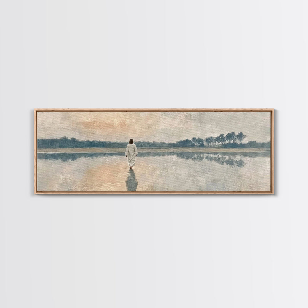 Radiant Promise – Framed Canvas Print – Panoramic Painting – Christian Art – Christian Canvas – Jesus Painting – Christian Decor