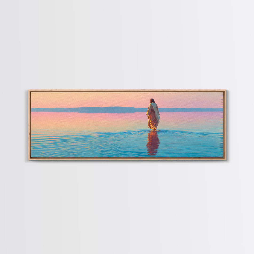 Radiant Morning – Framed Canvas Print – Extra Wide Art – Christian Art – Jesus Painting – Christian Canvas Art – Christian Wall Art