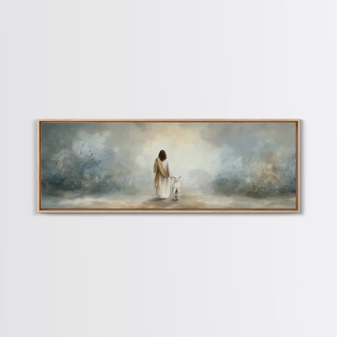 Pure Guidance, Framed Canvas Print, Panoramic Wall Art, Christian Art Print, Jesus Canvas Art, Christmas Art Framed, Christian Gift Ideas