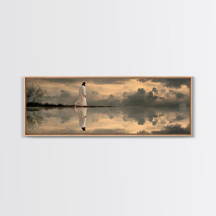 Dawn Of Mercy – Framed Canvas Print – Christian Wall Art – Christian Art Canvas – Jesus Painting – Panoramic Art