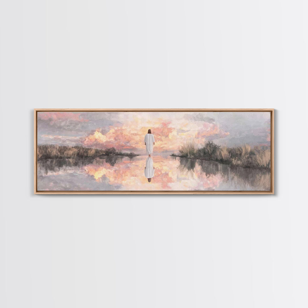 Radiant Horizon | Framed Canvas Print | Christian Wall Art | Panoramic Print | Jesus Painting | Christian Art Canvas