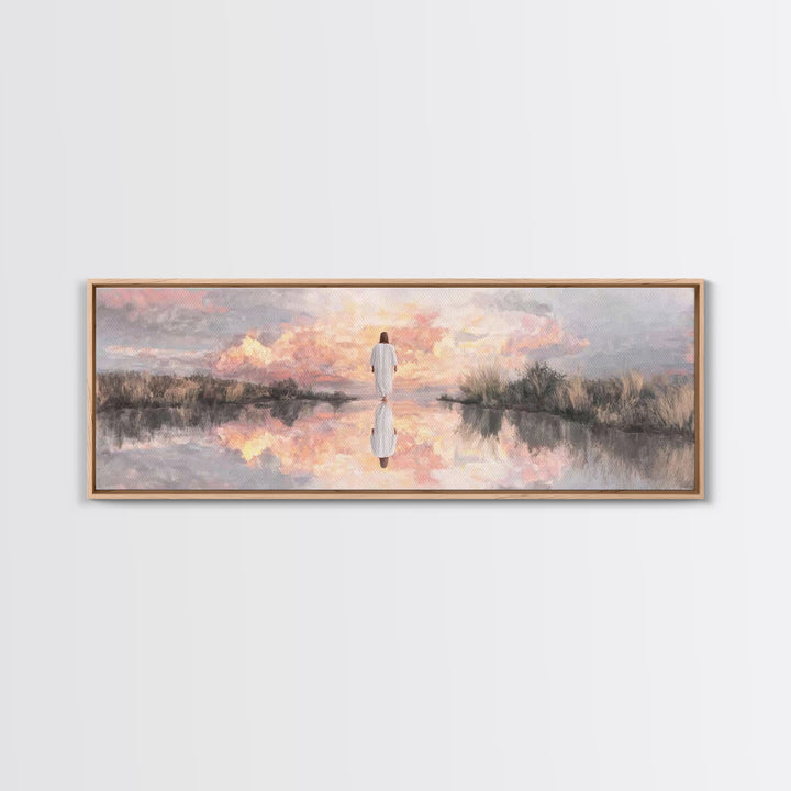 Radiant Horizon | Framed Canvas Print | Christian Wall Art | Panoramic Print | Jesus Painting | Christian Art Canvas