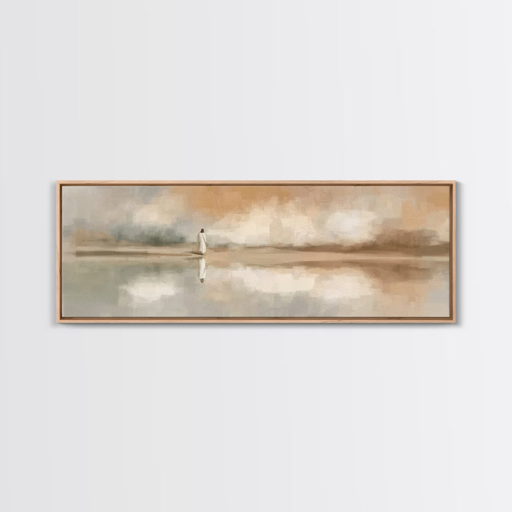 Sacred Reflections – Framed Canvas Print – Christian Art Canvas – Panoramic Painting – Christian Wall Art – Large Jesus Painting