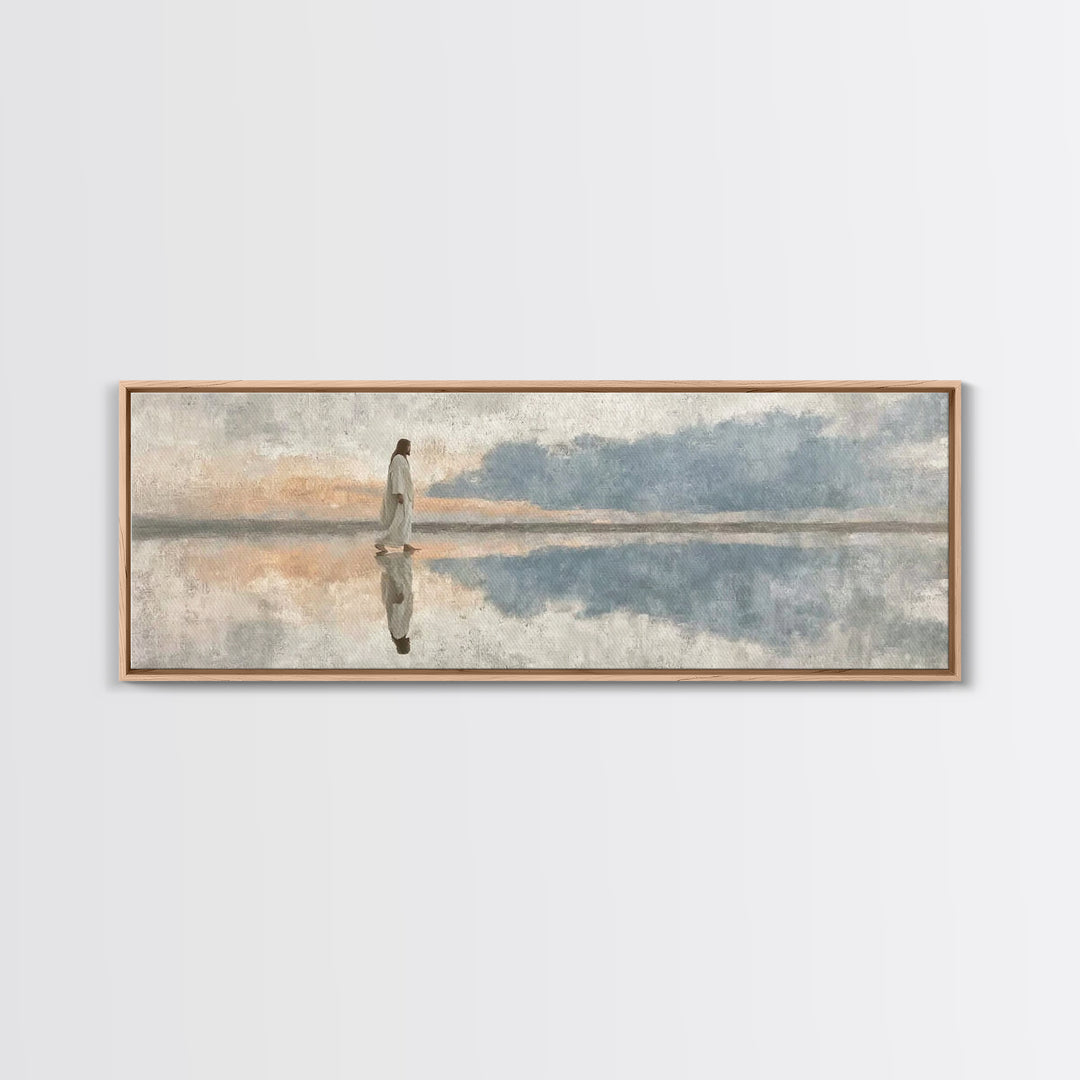 Eternal Guide | Framed Canvas Print | Christian Art Canvas | Panoramic Wall Art | Christian Wall Art | Jesus Painting