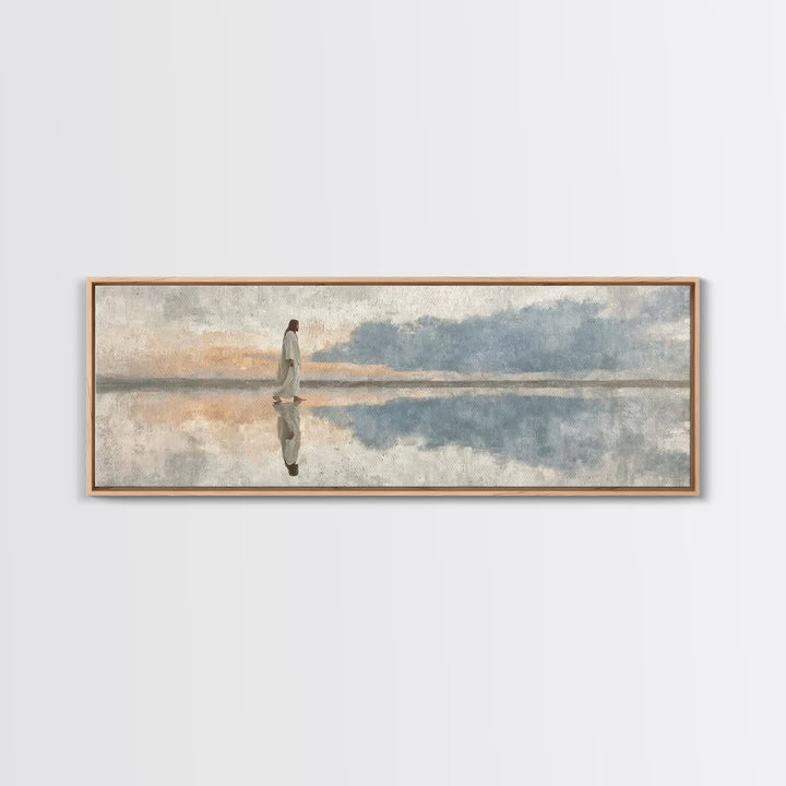 Eternal Guide | Framed Canvas Print | Christian Art Canvas | Panoramic Wall Art | Christian Wall Art | Jesus Painting