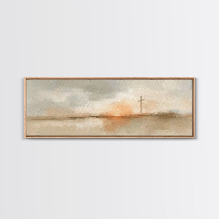 Horizon Of Mercy | Framed Canvas Print | Panoramic Frame | Christian Art Canvas | Christian Wall Art | Subtle Christian Art | Christian Pai