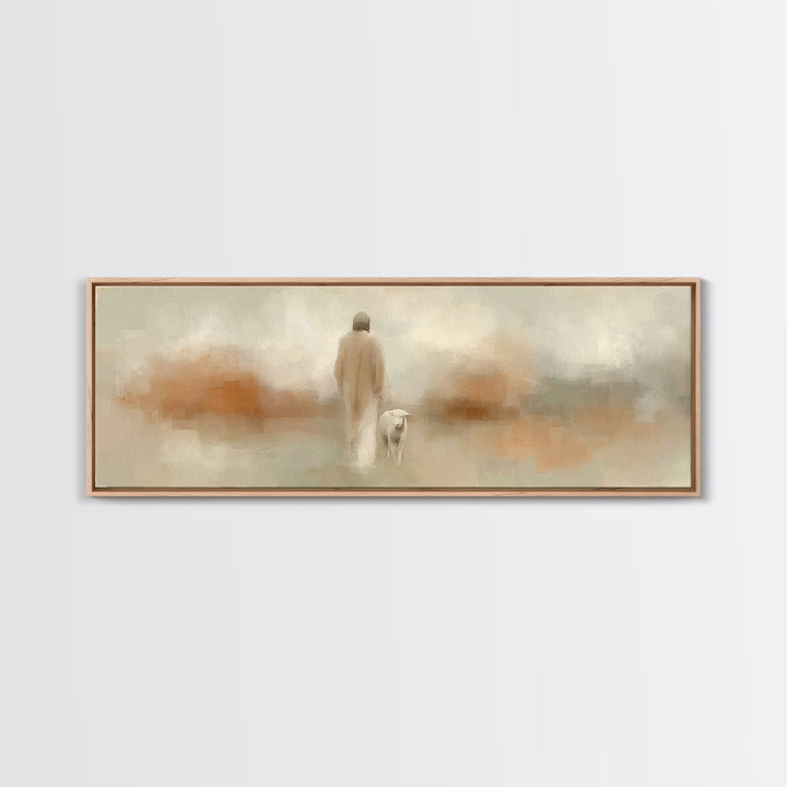 Night Of Wonder, Framed Canvas Print, Christian Art Canvas, Panoramic Wall Art, Jesus Painting, Christian Wall Art
