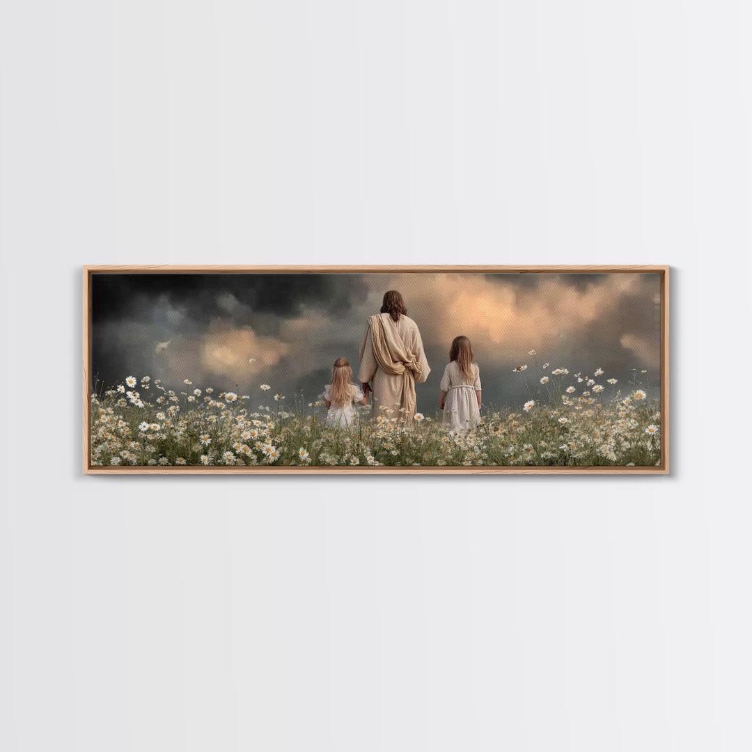 Light of Mercy | Framed Canvas Print | Panoramic Wall Art | Christian Art Canvas | Christian Wall Art | Jesus Painting | Christian Christma