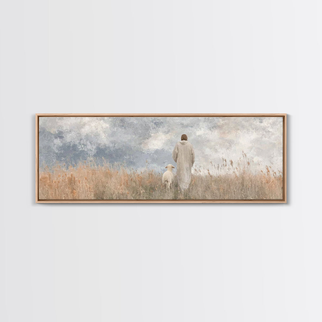 Divine Horizon | Framed Canvas Print | Panoramic Painting | Christian Art Canvas | Christian Wall Art | Jesus Painting | Christmas Art | Ch
