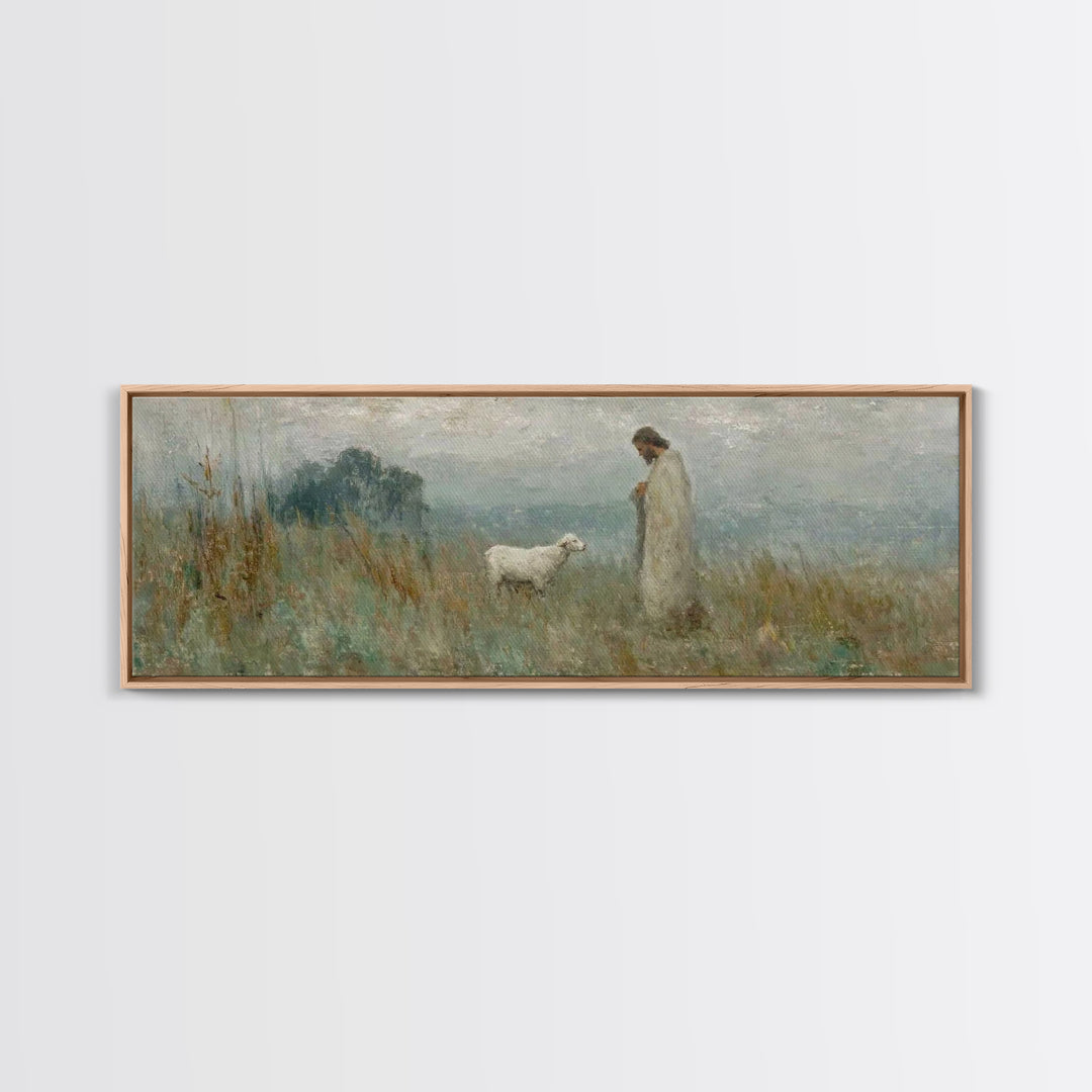 Pathway of Hope | Framed Canvas Print | Extra Wide Art | Christian Wall Art | Christian Art Canvas | Jesus Painting | Christmas Art | Chris