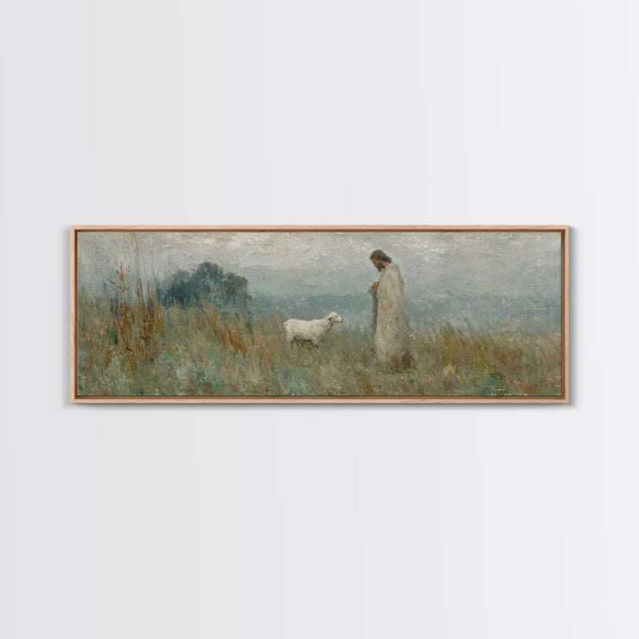 Pathway of Hope | Framed Canvas Print | Extra Wide Art | Christian Wall Art | Christian Art Canvas | Jesus Painting | Christmas Art | Chris