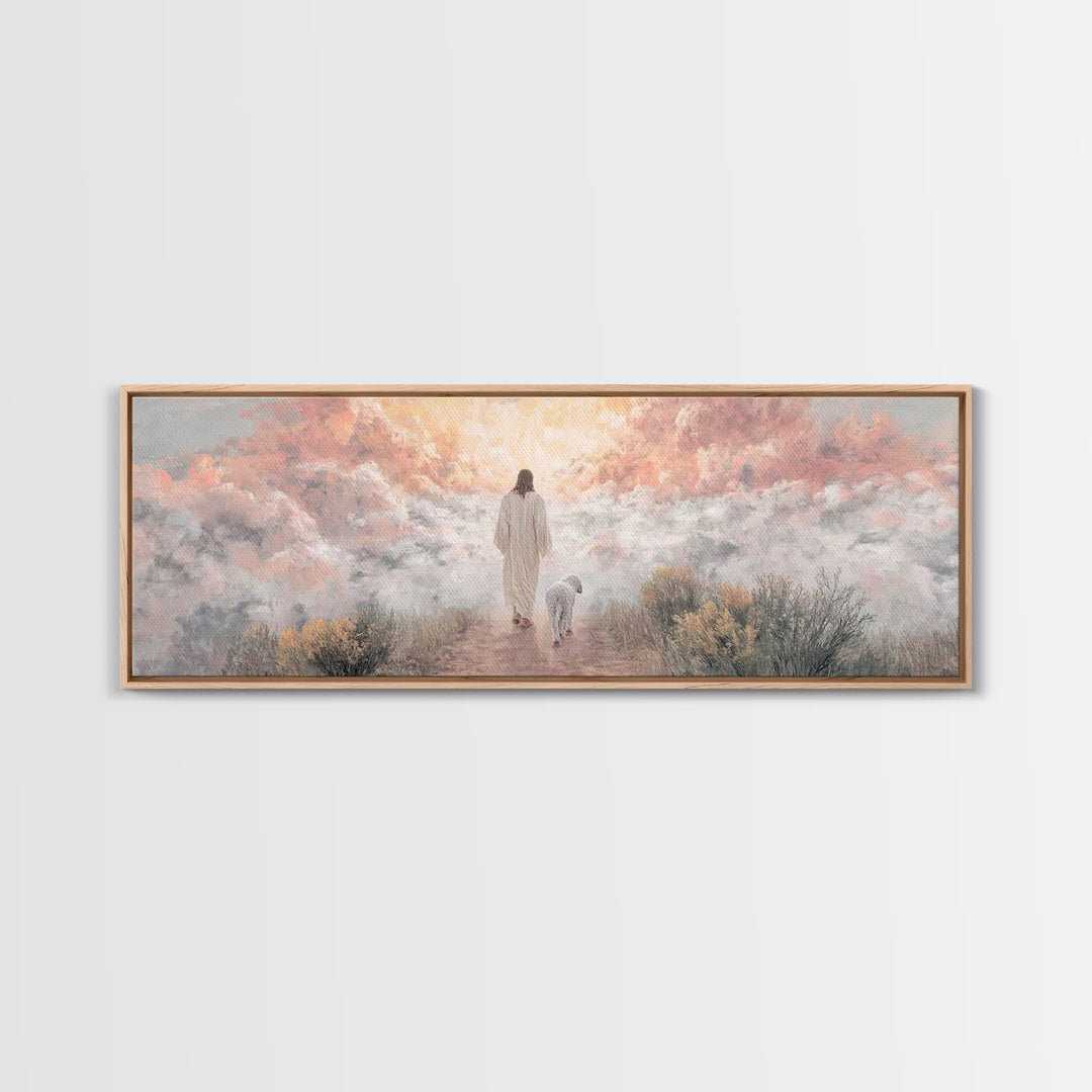 Radiant Ascension – Framed Canvas Print – Panoramic Print – Christian Wall Art – Christian Art Canvas – Jesus Painting – Christmas Art – Ch