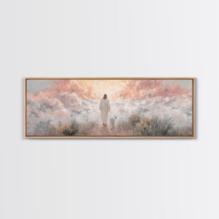 Radiant Ascension – Framed Canvas Print – Panoramic Print – Christian Wall Art – Christian Art Canvas – Jesus Painting – Christmas Art – Ch