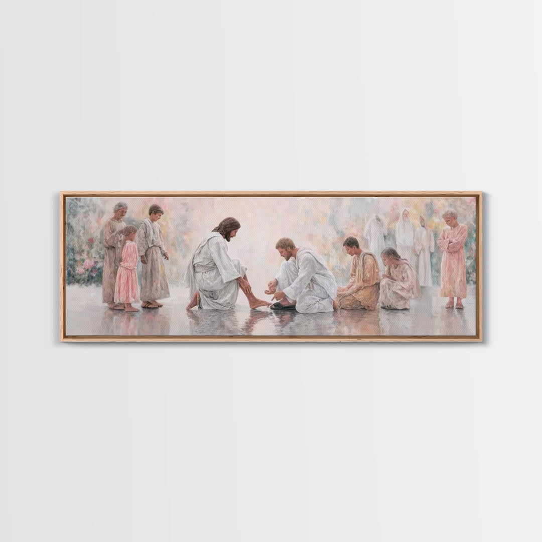 Harmony of Grace – Framed Canvas Print – Panoramic Painting – Christian Art Canvas – Christian Wall Art – Jesus Painting – Christian Christ