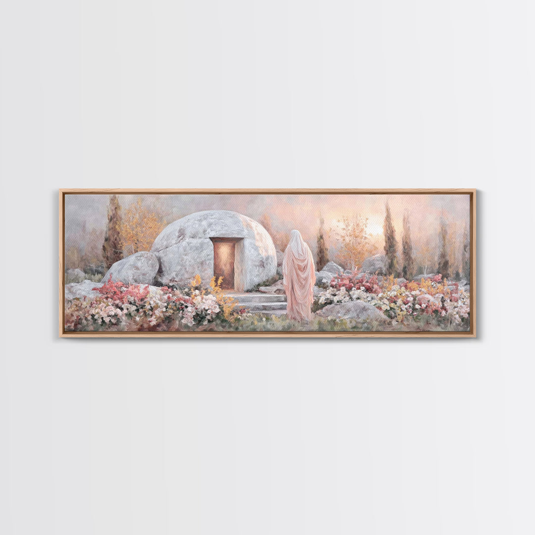 Eternal Morning Peace | Framed Canvas Print | Extra Wide Art | Christian Paintings | Christian Art Gift | Christian Wall Art | Christmas Ca