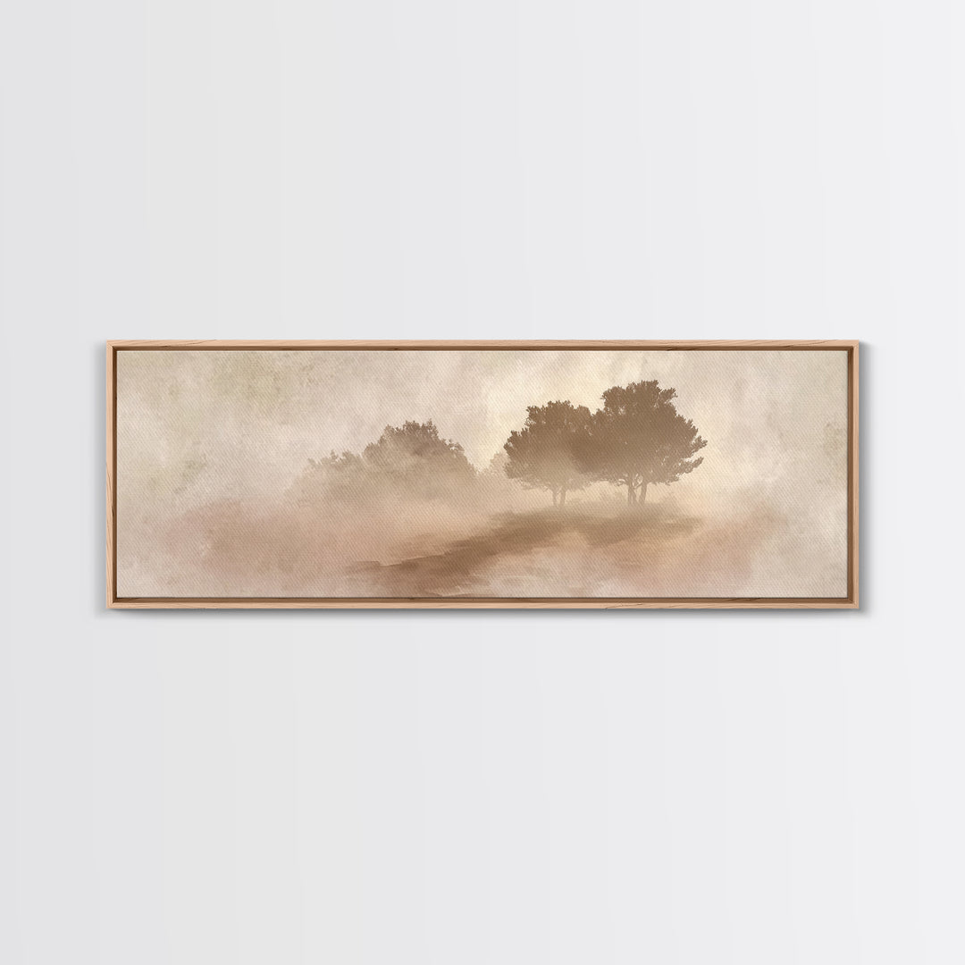 Misty Path Hope, Framed Canvas Print, Panoramic Print, Christian Art Painting, Subtle Christian Art, Modern Christian Art, Christian Gift I
