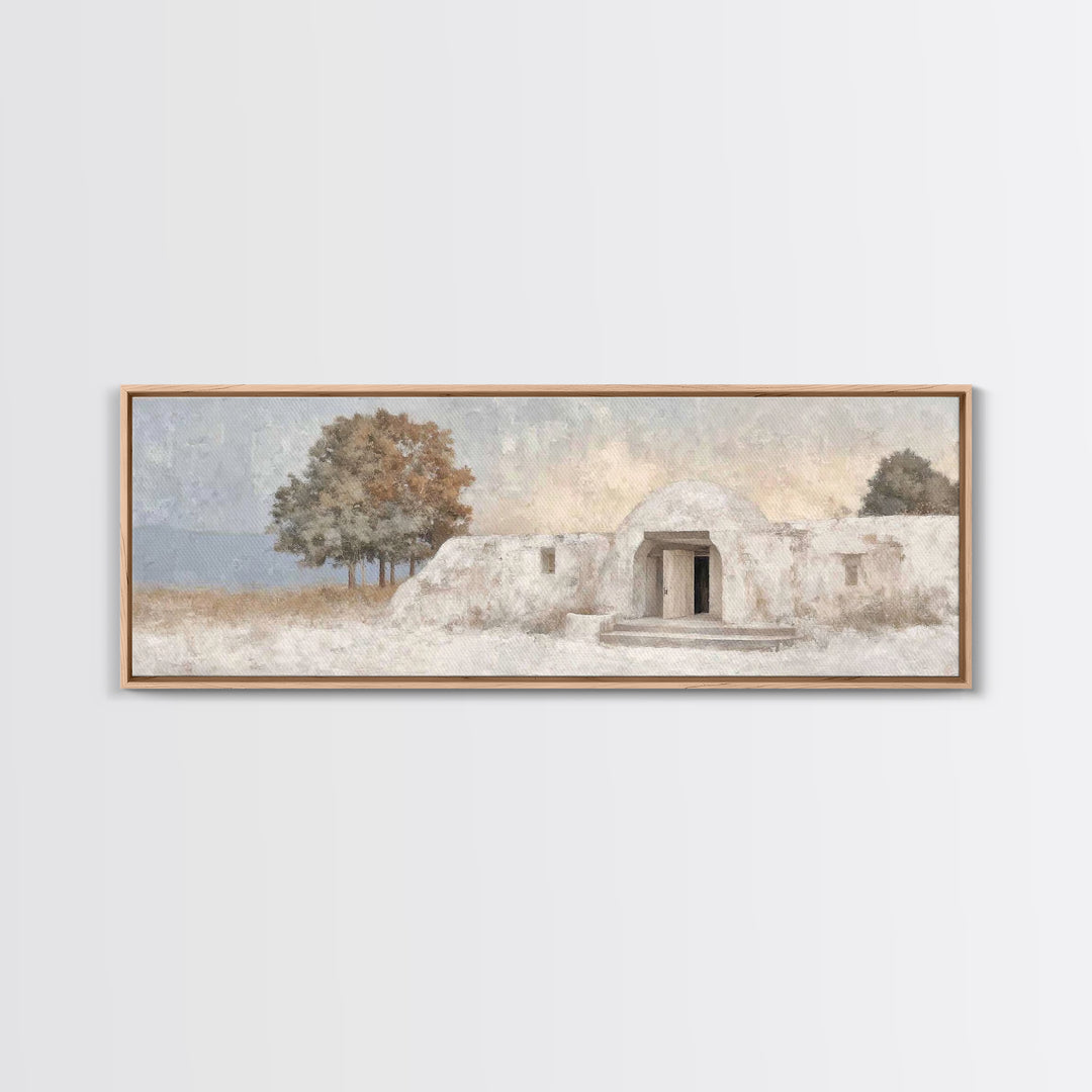 Bethlehem Dawn Light, Framed Canvas Print, Panoramic Wall Art, Christian Art Canvas, Modern Christian Art, Christian Decorations, Christmas