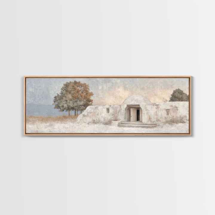 Bethlehem Dawn Light, Framed Canvas Print, Panoramic Wall Art, Christian Art Canvas, Modern Christian Art, Christian Decorations, Christmas
