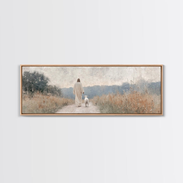 Morning Of Peace – Framed Canvas Print – Panoramic Art – Christian Wall Art – Christian Art Canvas – Jesus Painting – Christmas Art