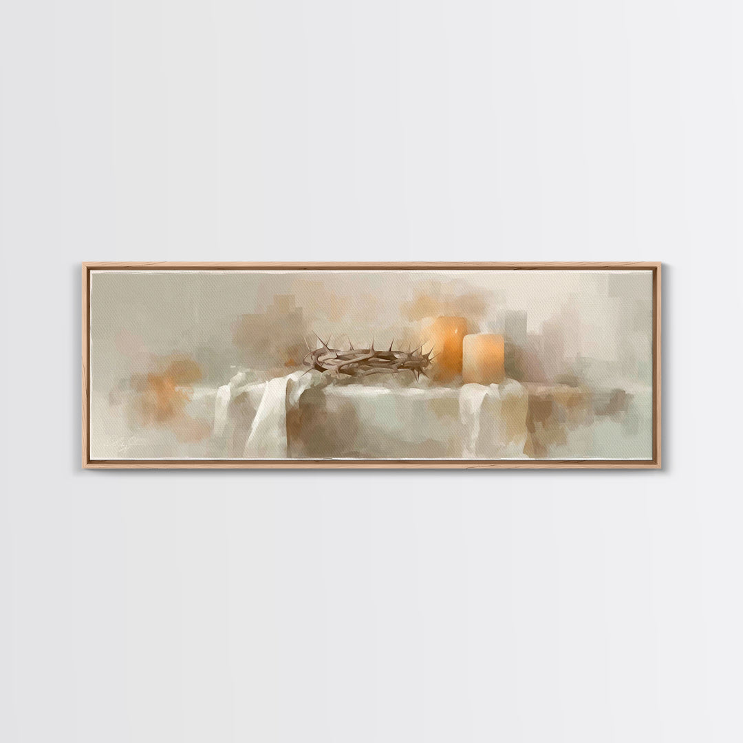 Holy Promise | Framed Canvas Print | Christian Art | Christian Wall Art | Panoramic Frame | Christian Art Canvas | Christmas Art