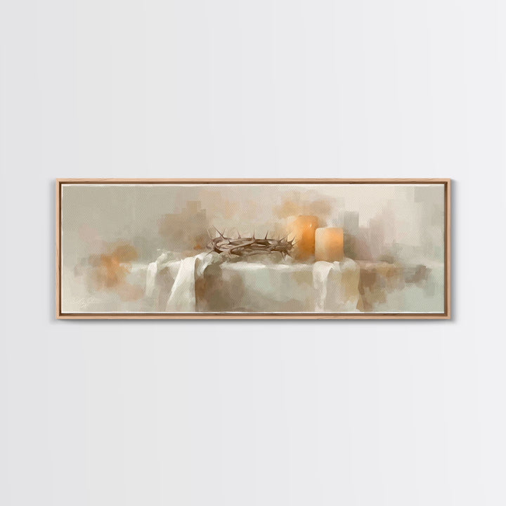 Holy Promise | Framed Canvas Print | Christian Art | Christian Wall Art | Panoramic Frame | Christian Art Canvas | Christmas Art