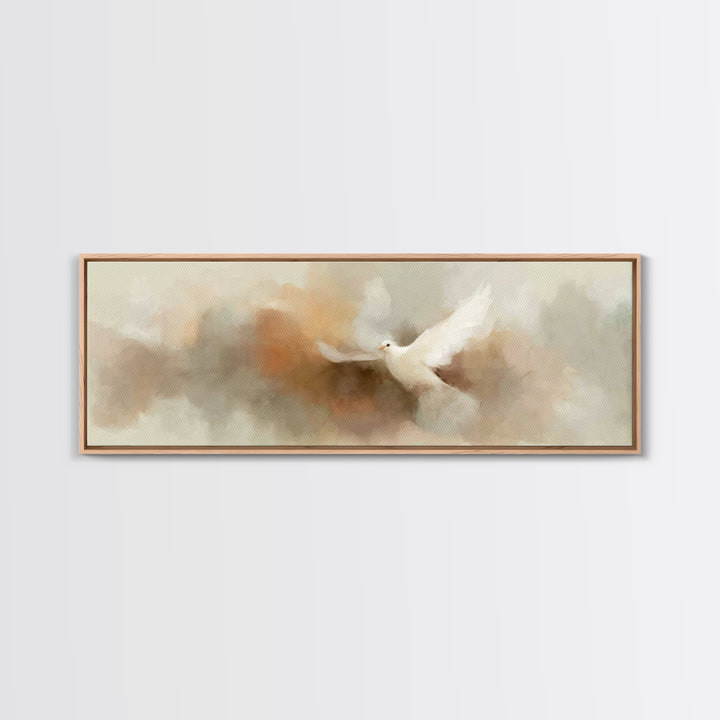Spirit Of Peace, Framed Canvas Print, Christian Wall Art, Christian Art Canvas, Panoramic Print, Christian Christmas Art, Christian Decor
