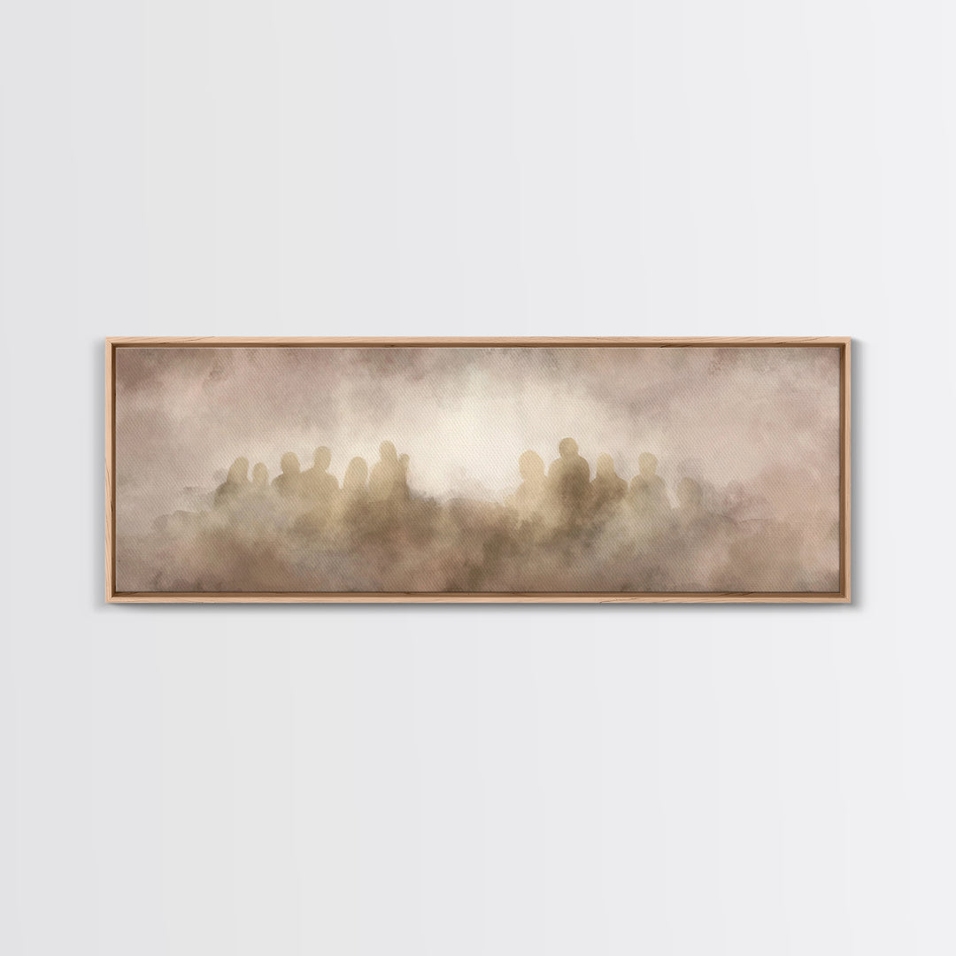 Shadows Of Witness – Framed Canvas Print – Christian Art Canvas – Christian Wall Art – Panoramic Painting – Christian Christmas Art – Chris