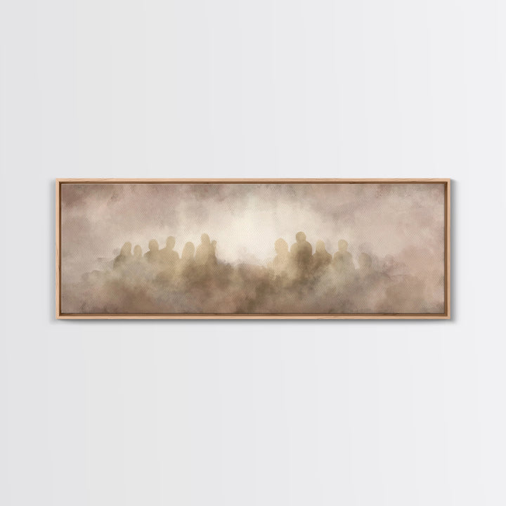 Shadows Of Witness – Framed Canvas Print – Christian Art Canvas – Christian Wall Art – Panoramic Painting – Christian Christmas Art – Chris