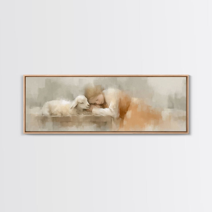 Childhood Grace – Framed Canvas Print – Christian Art Canvas – Christian Wall Art – Panoramic Painting – Christian Gift – Christian Christm