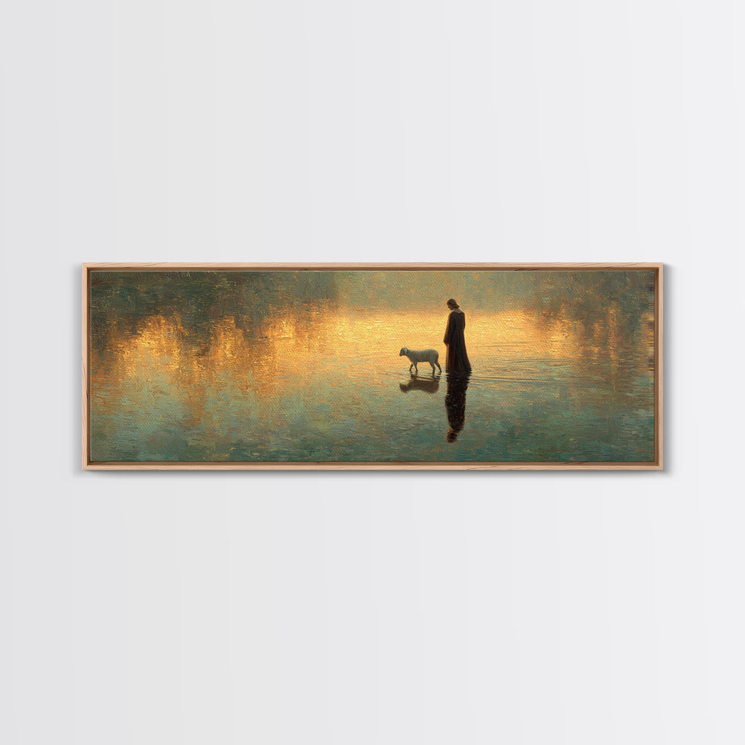 Guiding Hope – Framed Canvas Print – Christian Wall Art – Christian Art Canvas – Panoramic Wall Art – Jesus Painting – Christian Art