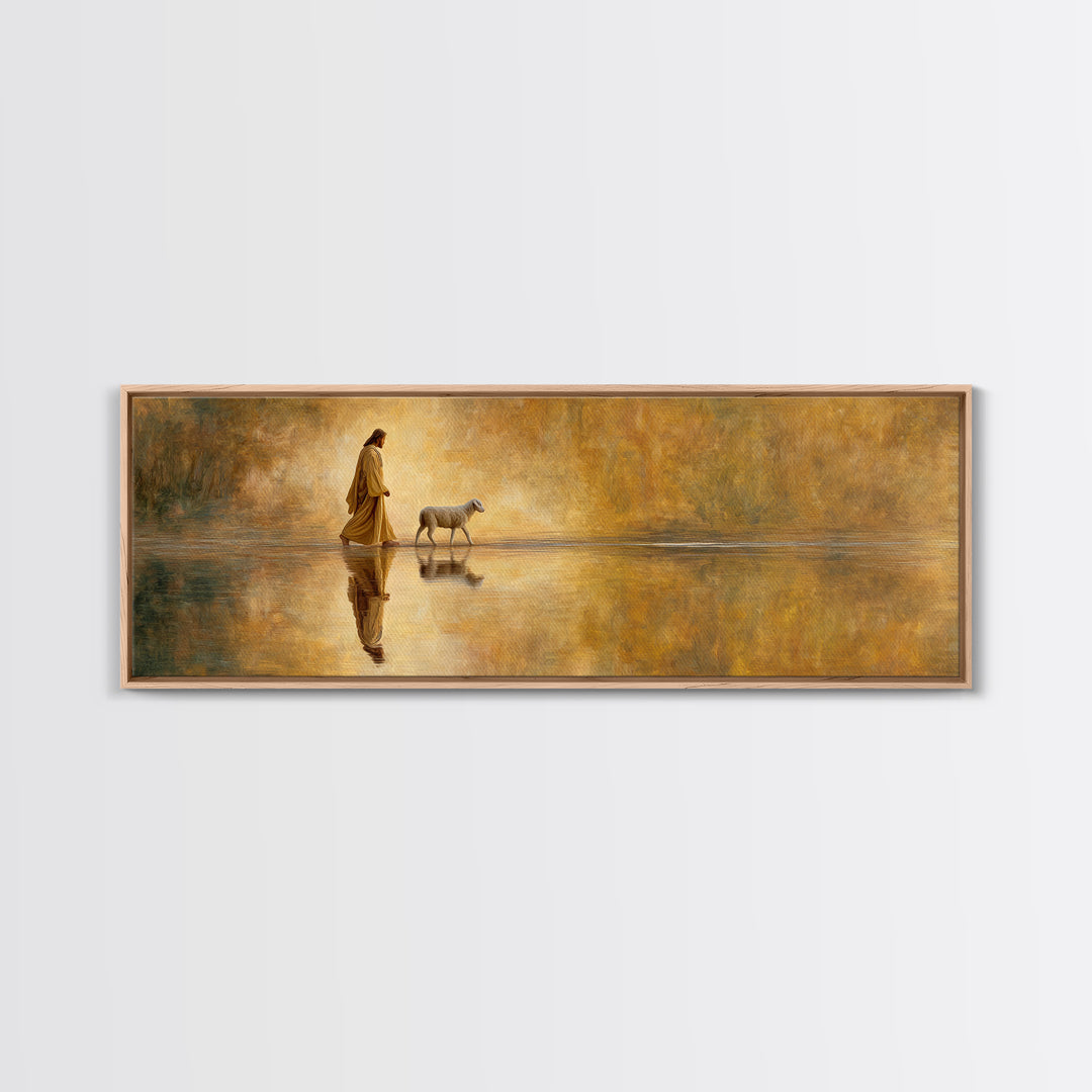 Paths Of Faith, Framed Canvas Print, Christian Wall Art, Christian Art Canvas, Panoramic Painting, Jesus Art Print, Christian Decor