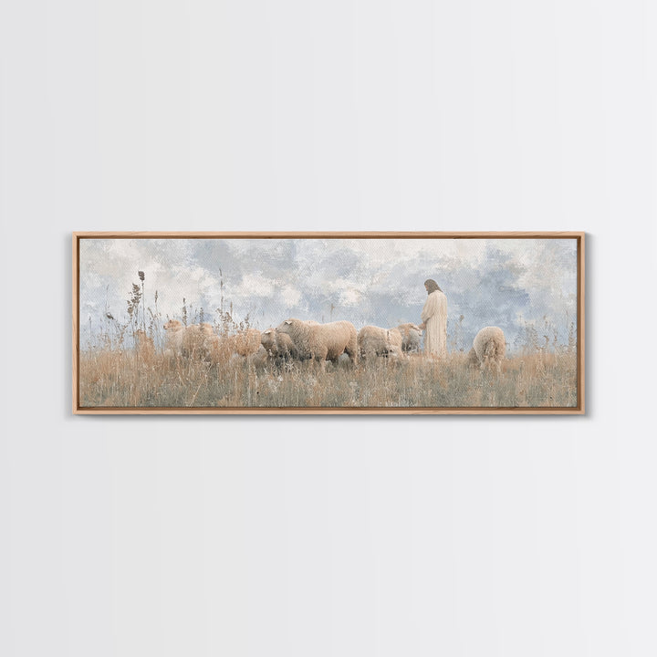 Fields Of Mercy | Framed Canvas Print | Extra Wide Art | Christian Wall Art | Christian Art Canvas | Jesus Art Print | Christian Decor
