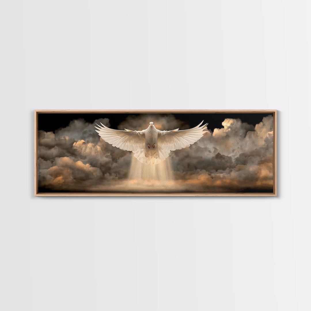 Ascension Glory – Framed Canvas Print – Christian Art – Christian Art Canvas – Panoramic Print – Jesus Painting – Christian Wall Art