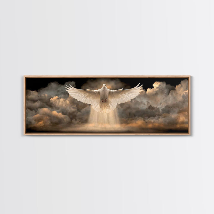 Ascension Glory – Framed Canvas Print – Christian Art – Christian Art Canvas – Panoramic Print – Jesus Painting – Christian Wall Art