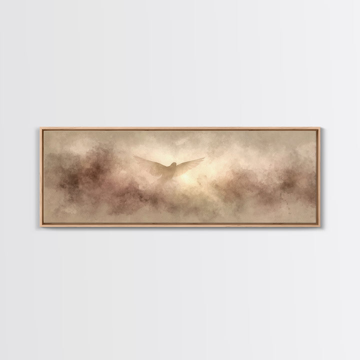 Wings Of Hope | Framed Canvas Print | Panoramic Print | Christian Art Canvas | Subtle Christian Art | Christian Wall Art | Christmas Art