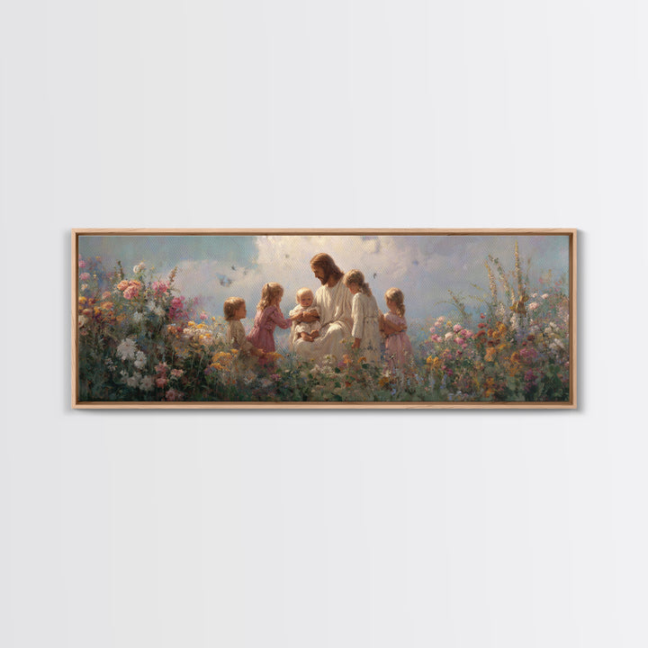 Children Of Light | Framed Canvas Print | Christian Wall Art | Jesus Painting | Christian Art Canvas | Panoramic Painting | Christian Chris