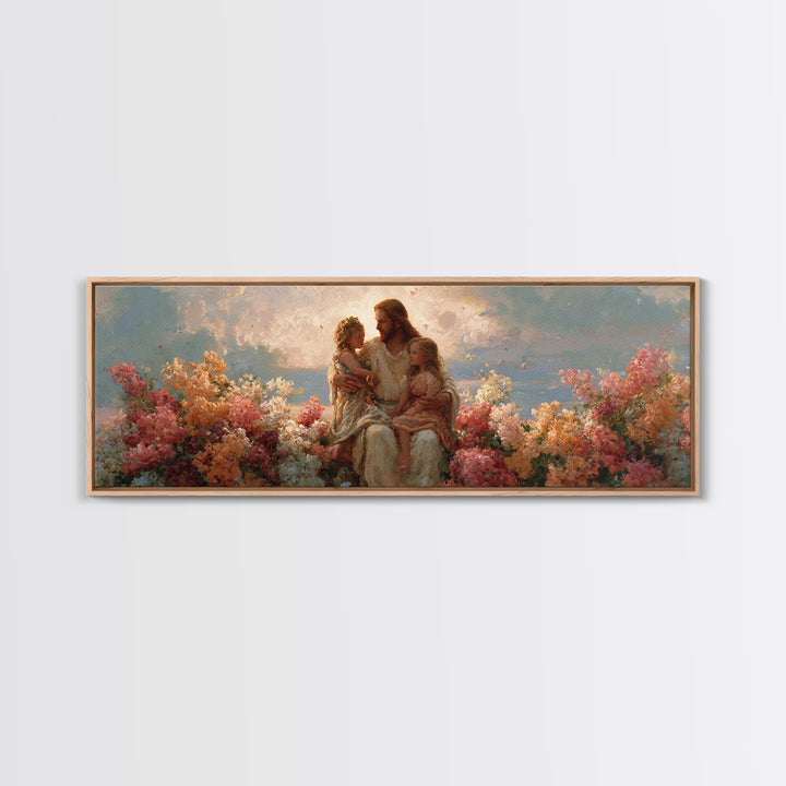 Endless Peace – Framed Canvas Print – Jesus Painting – Christian Art Canvas – Christian Wall Art – Panoramic Art – Christian Christmas