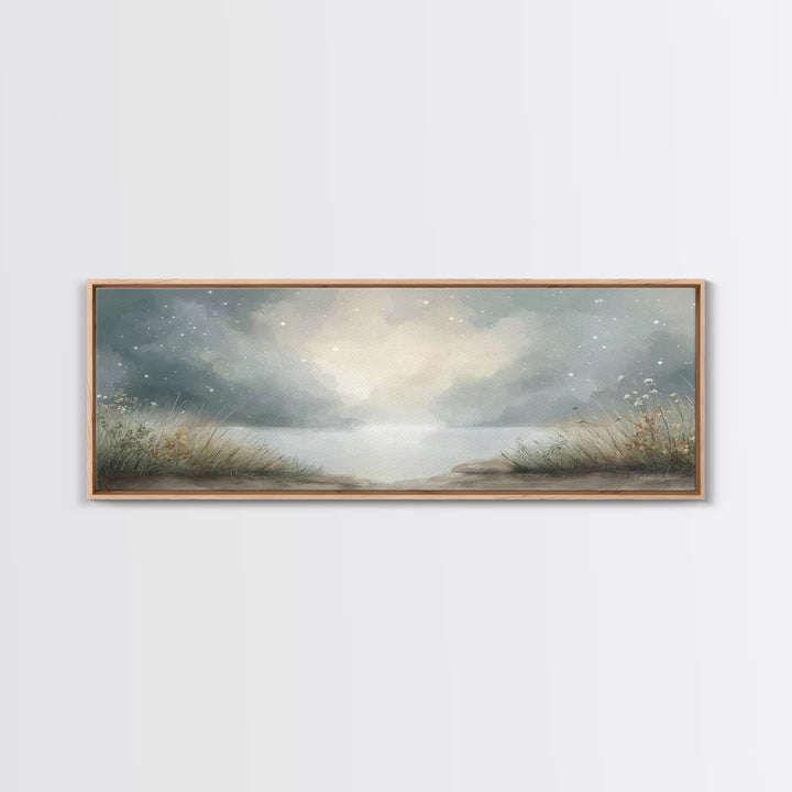 Pathway Of Peace | Framed Canvas Print | Christian Wall Art | Christian Art Canvas | Jesus Painting | Panoramic Art | Christian Christmas A