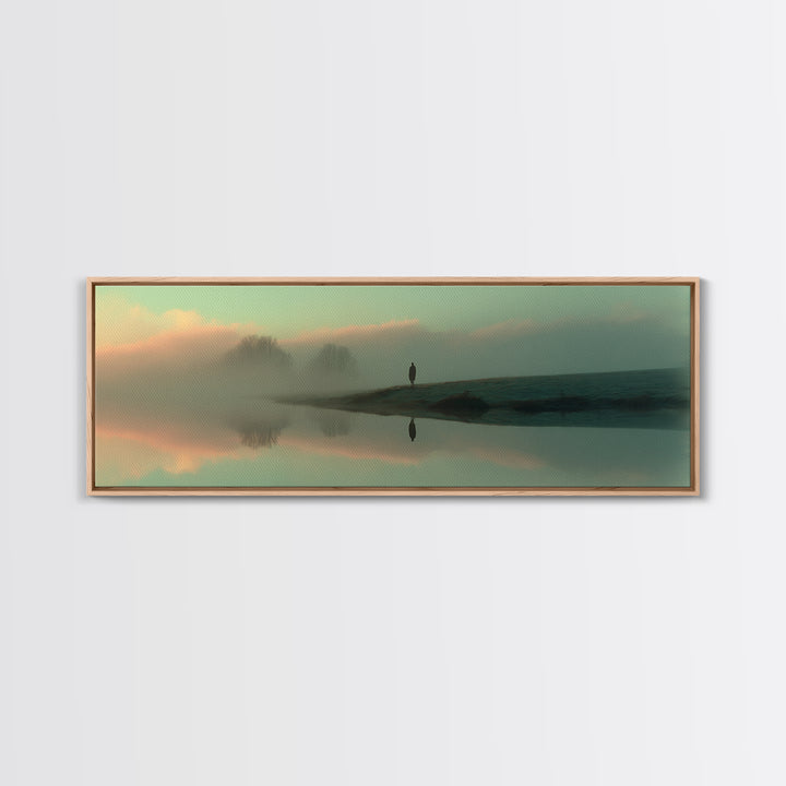 Heavenly Dawn, Framed Canvas Print, Christian Art Canvas, Jesus Painting, Panoramic Wall Art, Christian Wall Art, Christmas Art