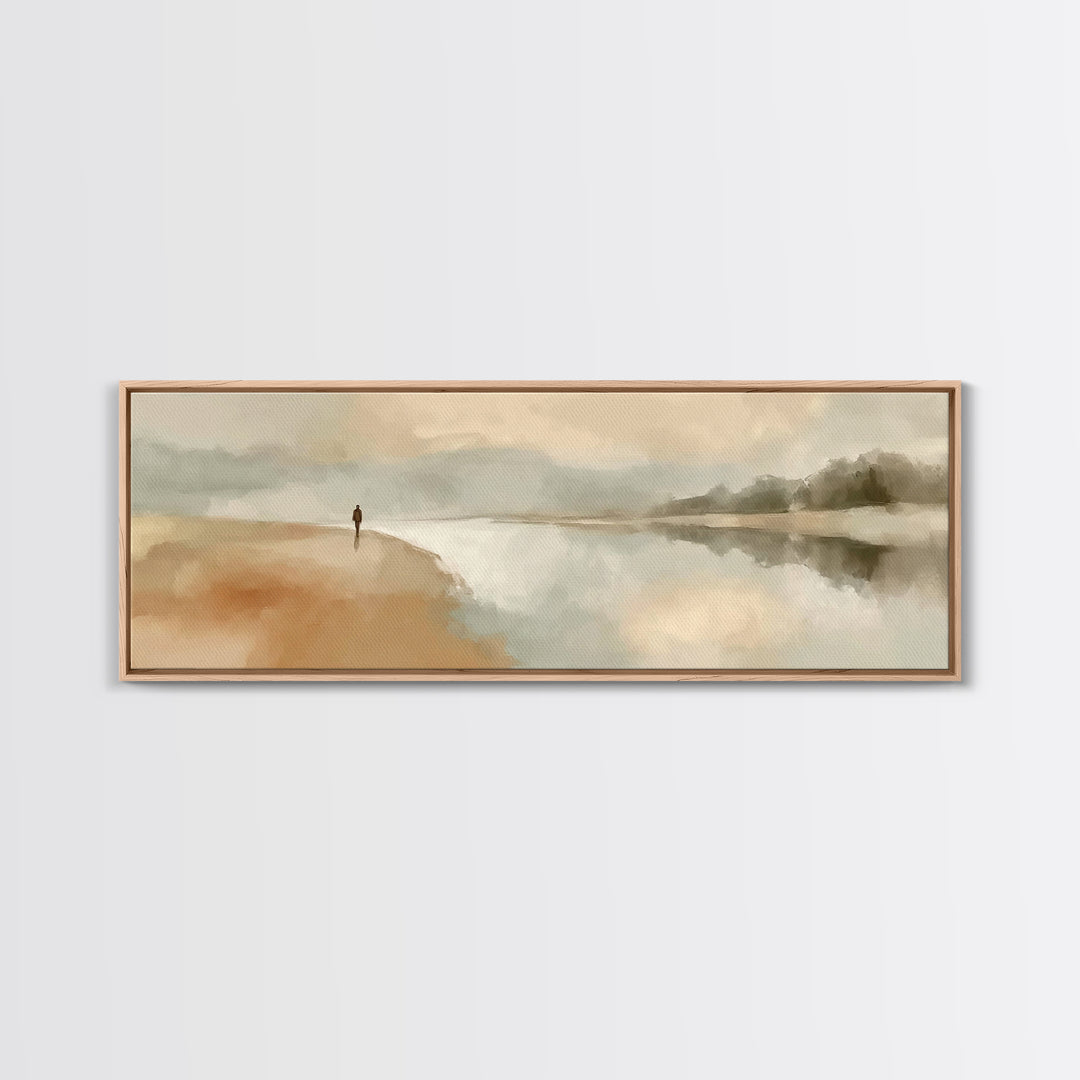 Graceful Journey | Framed Canvas Print | Jesus Painting | Christian Wall Art | Panoramic Wall Art | Christian Art Canvas | Christmas Art