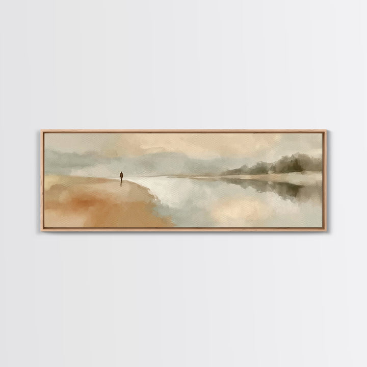 Graceful Journey | Framed Canvas Print | Jesus Painting | Christian Wall Art | Panoramic Wall Art | Christian Art Canvas | Christmas Art