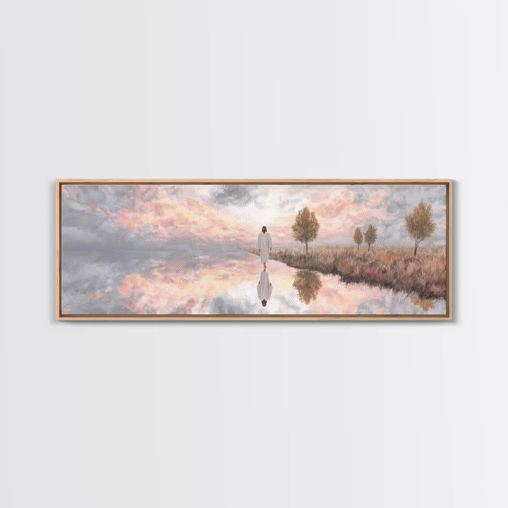 Radiant Promise – Framed Canvas Print – Panoramic Wall Art – Christian Art Canvas – Jesus Painting – Christian Wall Art – Christmas Art