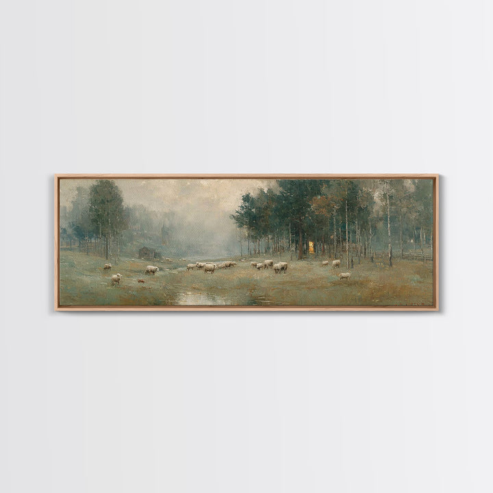 Shepherds Of Peace – Framed Canvas Print – Panoramic Art – Christian Wall Art – Christian Art Canvas – Christmas Art – Christian Painting